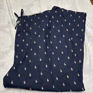 Polo Ralph Lauren Men All Over Pony Loungewear Pajama Jogger Pants Blue NWT 3XL